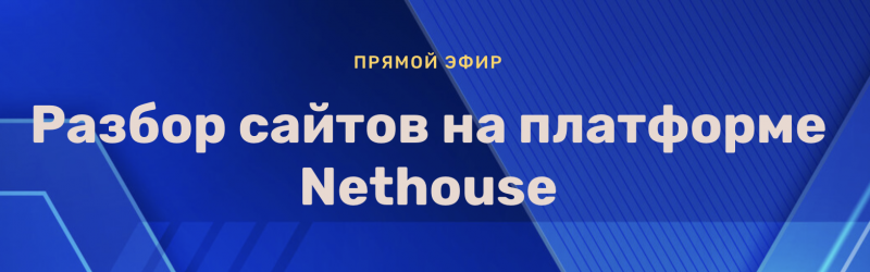 Разбор сайтов на платформе Nethouse